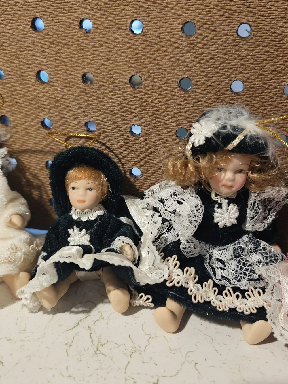 Porcelain Mini Holiday Dolls